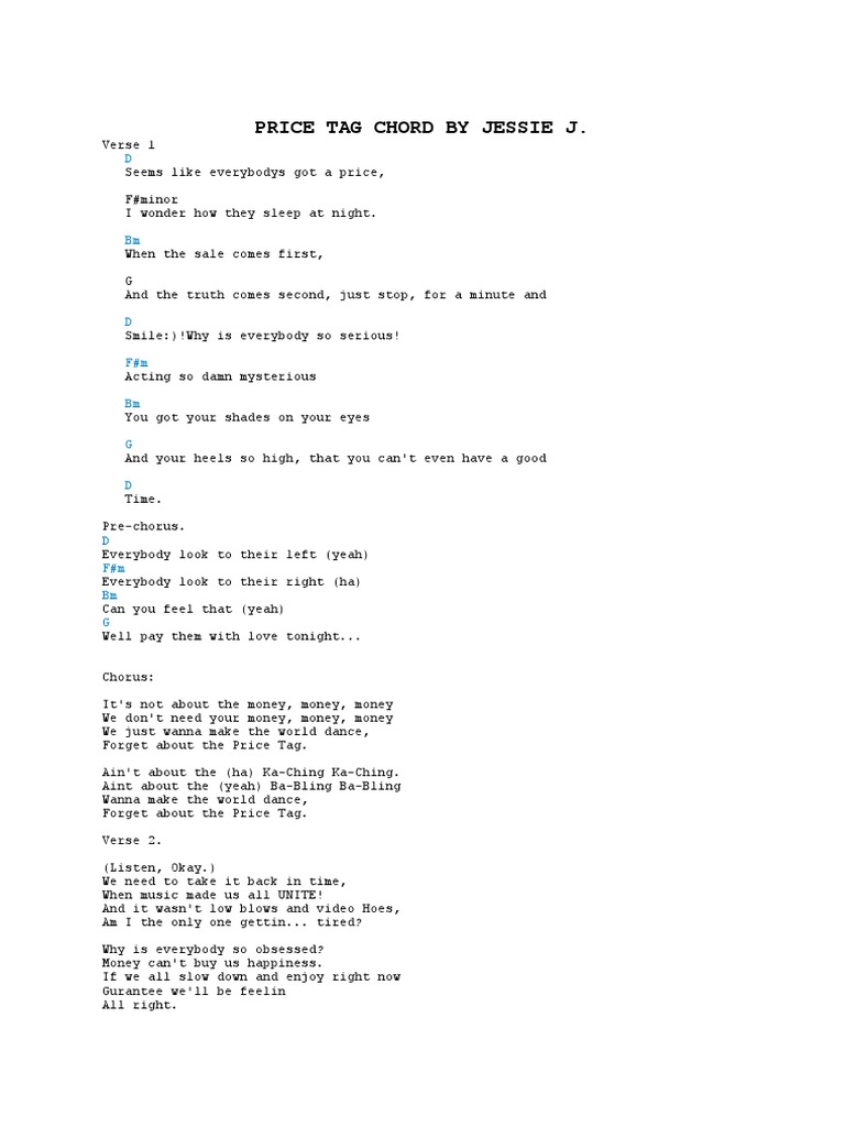 price-tag-chord-by-jessie-j-pdf