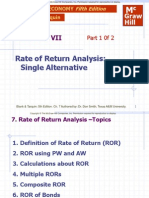 Rate of Return Analysis