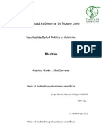 Tema 10 - La Bioética y Situaciones Específicas