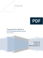 Organisation Metrics: For: Technopak Advisors (P) LTD