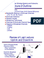 Lecture 2 Outline: EE360: Multiuser Wireless Systems and Networks