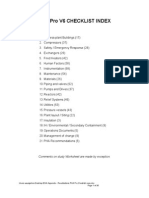 Pha Pro V6 Checklist Index: Comments On Study Worksheet Are Made by Exception