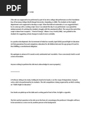 Skit Script (Child)