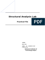 Structural Analysis Lab: Practical File