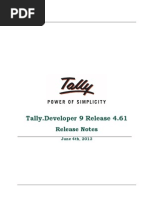 Tally.developer9 Release Notes