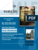 Perumahan Cluster Murah Di Solo Type 50