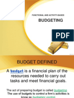 Budgeting and Payables