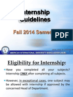 Internship Guidelines Fall 2014 Aiub