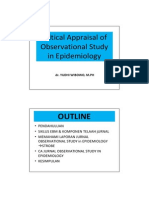Critical Appraisal of Epidemiological Study PDF