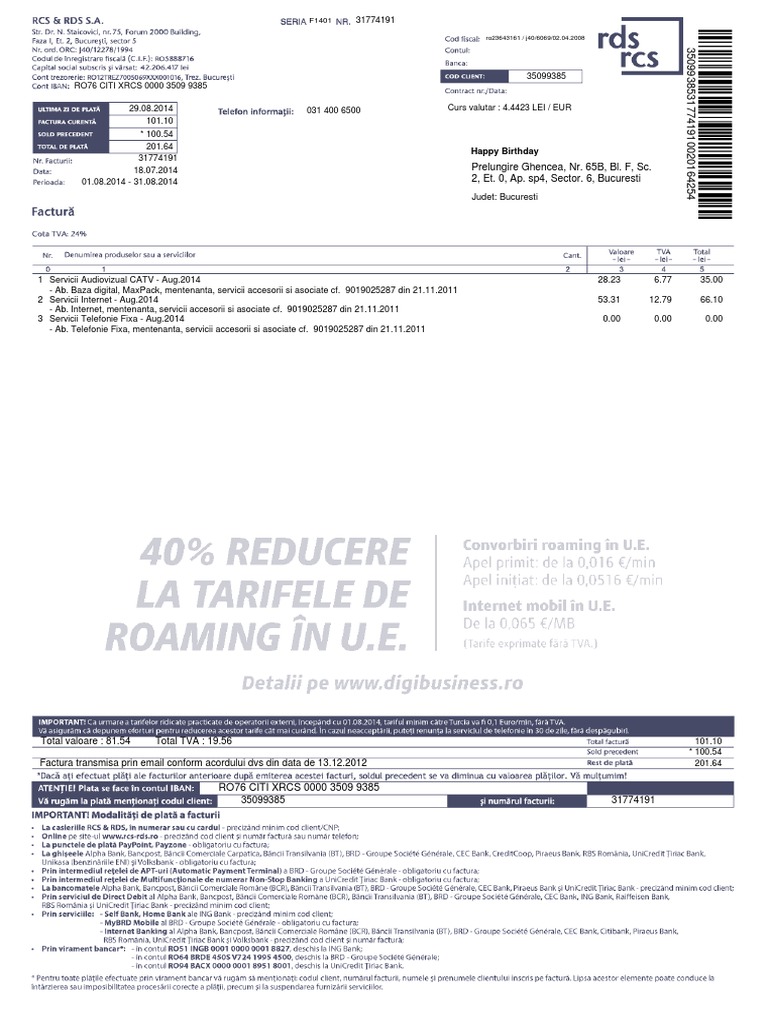 Factura Rds 1 PDF | PDF