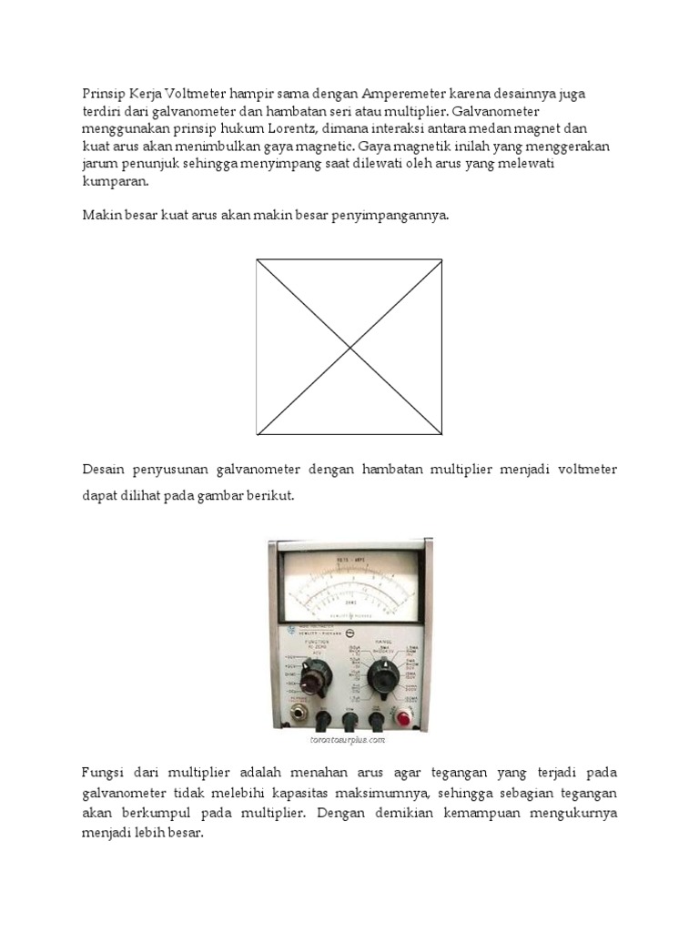 Prinsip Kerja Voltmeter Hampir Sama Dengan Amperemeter Karena Desainnya