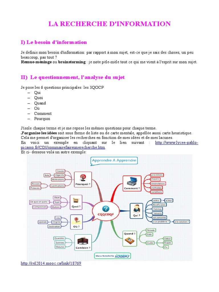 Guide Complet de Recherche d'Information | PDF | Informations | l'Internet