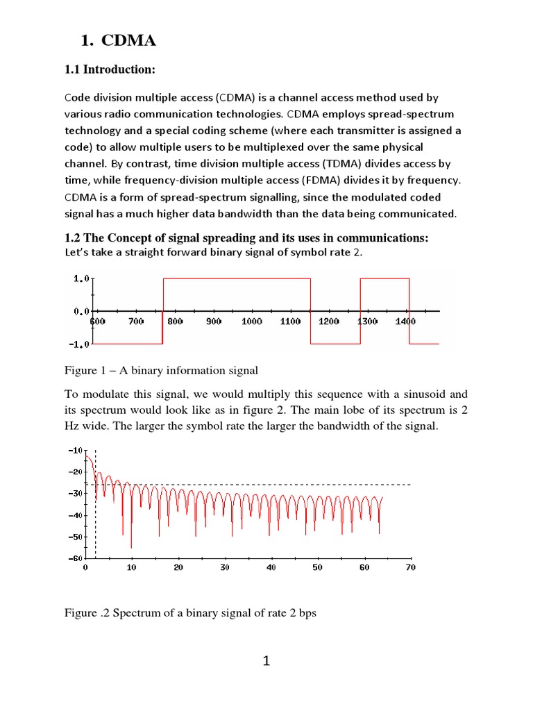 Understanding CDMA and Jamming Techniques | PDF | Code Division ...