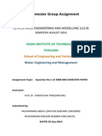 Mid Semester Group Assignment: Ce74.51 River Engineering and Modelling 3, (3-0)