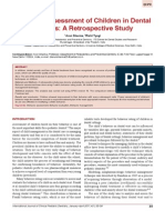 Behavior Assessment of Children in Dental Settings: A Retrospective Study