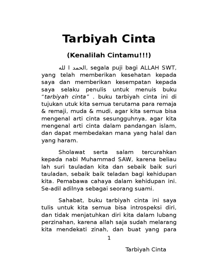 Tarbiyah Cinta Pdf