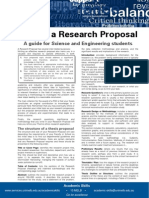 Writing A Research Proposal: A Guide For Science and Engineering Students