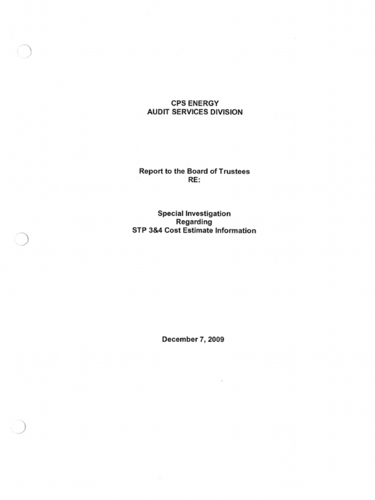 CPS Energy Cost Investigation | PDF | Business | Finance & Money Management