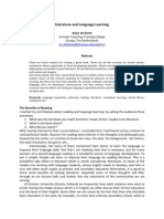 Arjen de Korte Literature and Language Learning PDF