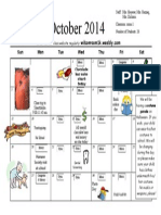 October Calendar