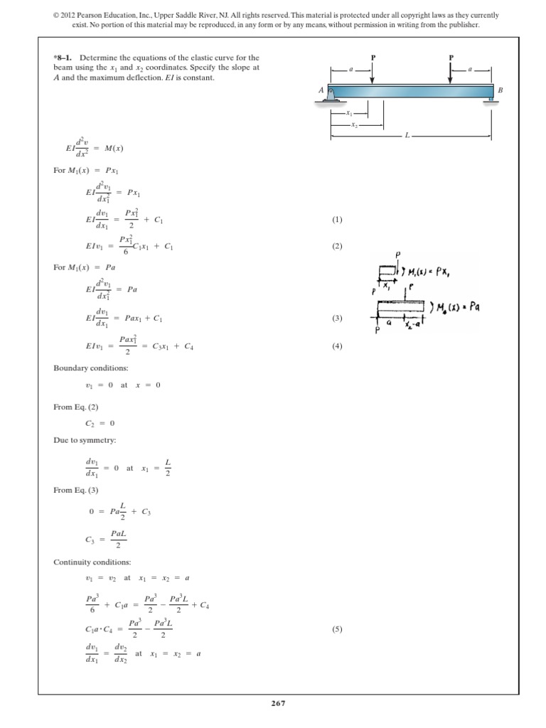 A and The Maximum Deflection. EI Is Constant | PDF