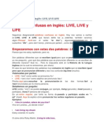 Palabras Confusas en Inglés LIVE LIVE y LIFE PDF