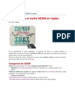 Cómo Se Usa El Verbo SEEM en Inglés PDF