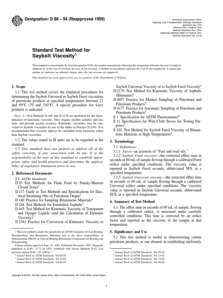 D88 PDF | PDF | Viscosity | Petroleum