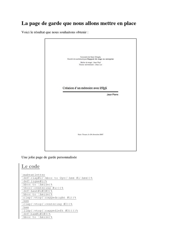Page De Garde Cahier Aide Memoire Maths Page de Garde Latex | PDF | Informatique et technologies de l'information |  Science