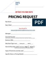 Evo Pricing Request Form