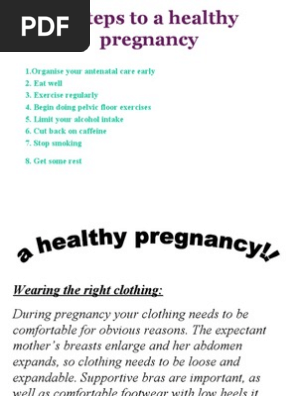 8 Steps To A Healthy Pregnancy Caffeine Pregnancy
