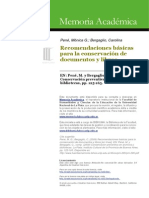 Recomendaciones para La Conservacion Udelaplata PDF