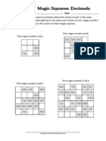 WorksheetWorks Magic Squares Decimals 2 PDF