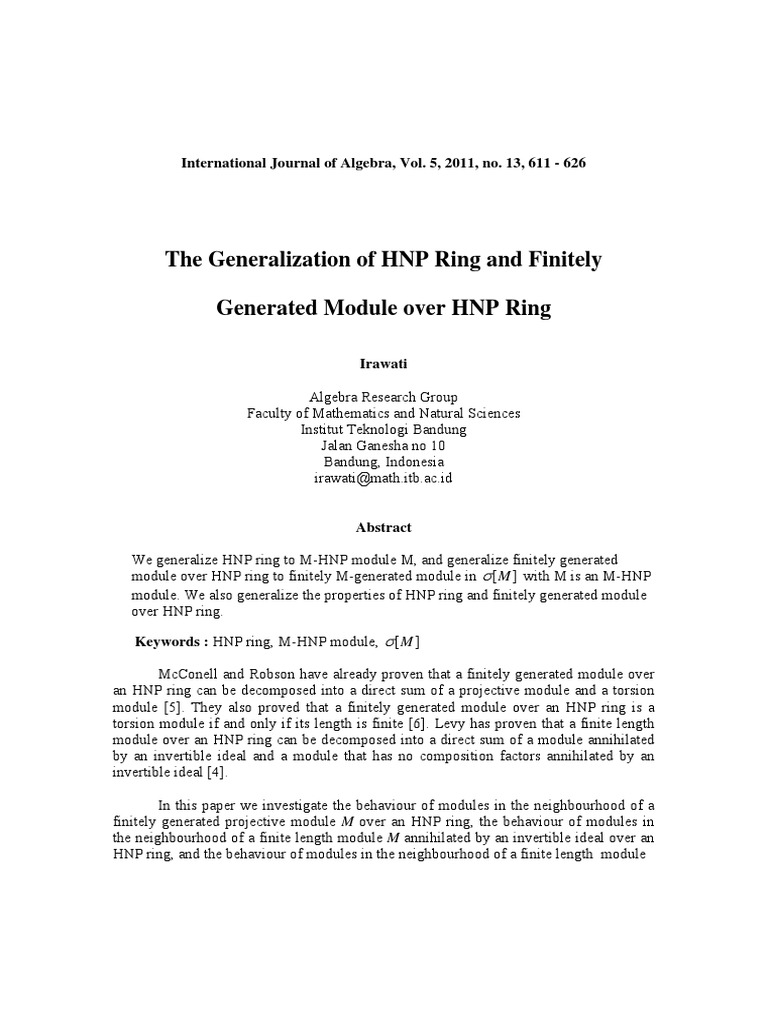 The Generalization of HNP Ring and Finitely Generated Module Over HNP