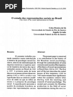 O estudo das representações sociais no Brasil.PDF