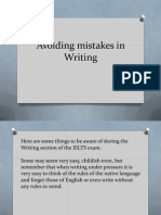 Avoiding Mistakes in Writing