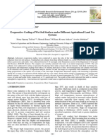 Evaporative Cooling of Wet Soil Surface under Different Agricultural Land Use Systems