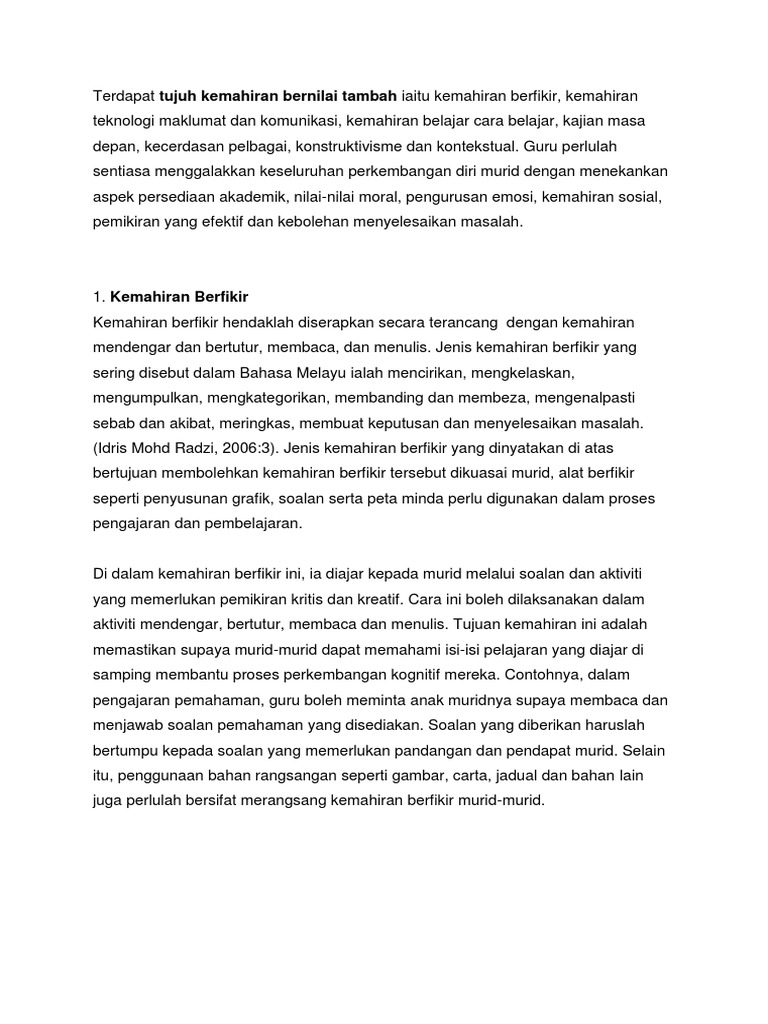Kemahiran Bernilai Tambah Pdf
