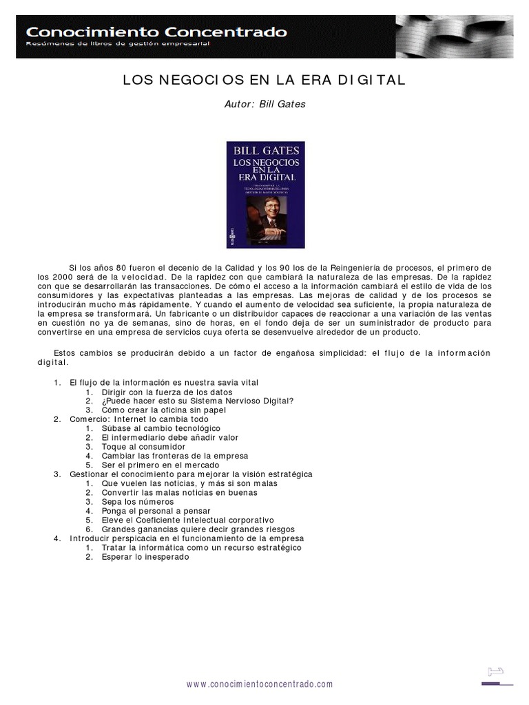 Los Negocios en La Era Digital PDF | PDF | Internet | Cliente
