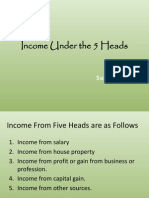 Income Under The 5 Heads: Sudhir Yadav