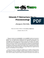 Derrida - Genesis Y Estructura De La Fenomenologia.doc