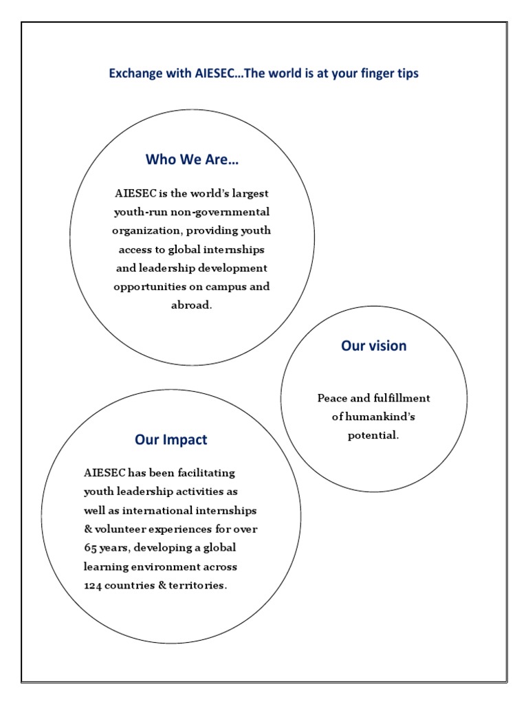 AIESEC Global Internships & Leadership | PDF