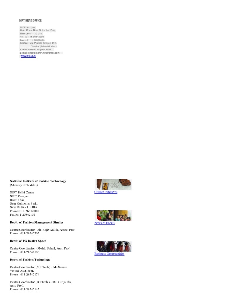 NATIONAL INSTITUTE OF FASHION TECHNOLOGY COURSE DETAILS visual data 2