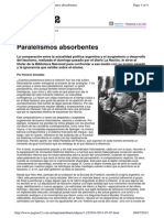 Articulo - Horacio Gonzalez - Paralelismos Absorventes. Respuesta A Editorial 1923 de La Nacion Pagina 12 PDF