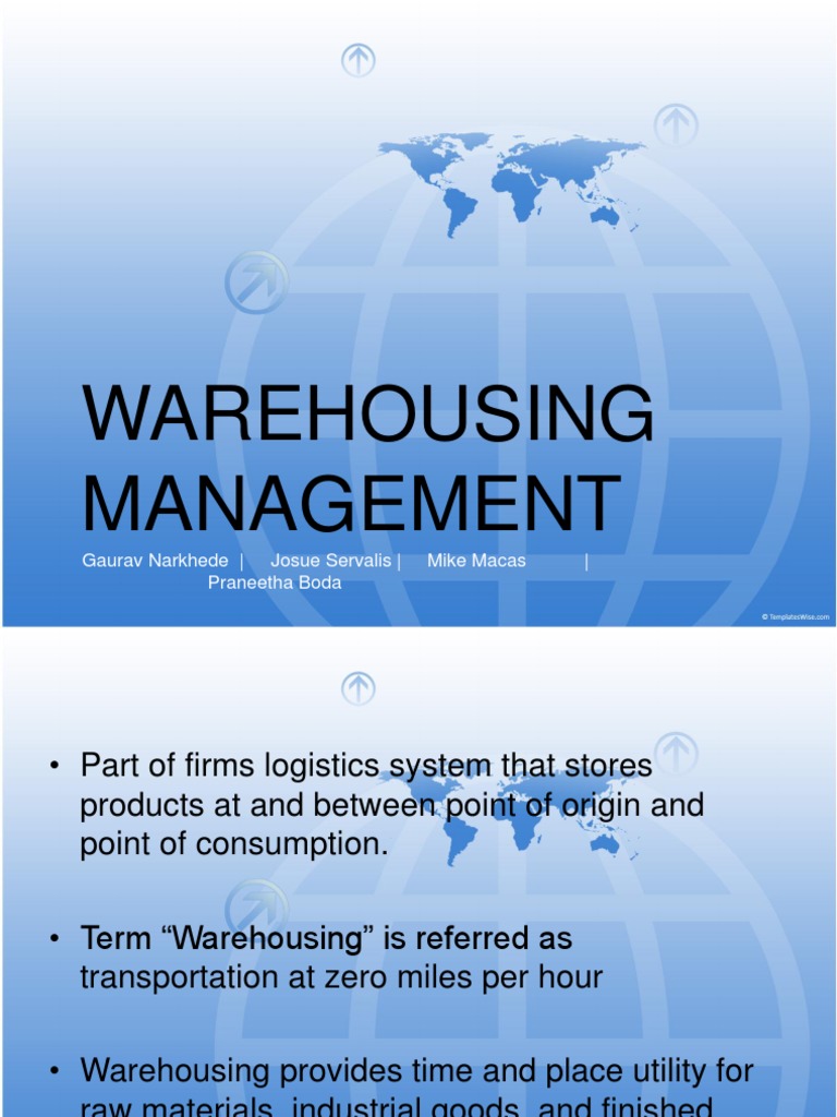 Warehousing Management Final | PDF | Warehouse | Inventory