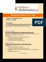 Event Poster Mathematica 10 - IIIT