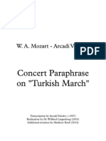 Concert Paraphrase on Tukish March Score Revision