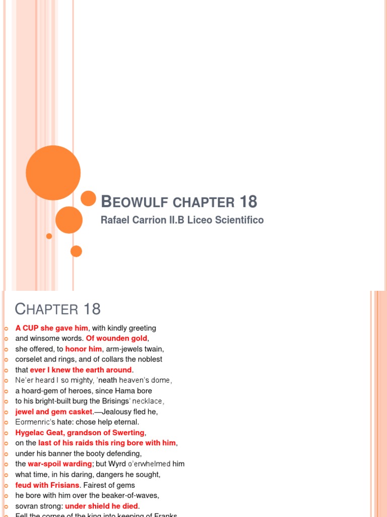 Beowulf Chapter 18 Summary and Analysis | PDF | Beowulf | Germanic ...
