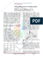 Design and Simulation of Bulk Acoustic Wave MEMS Resonator