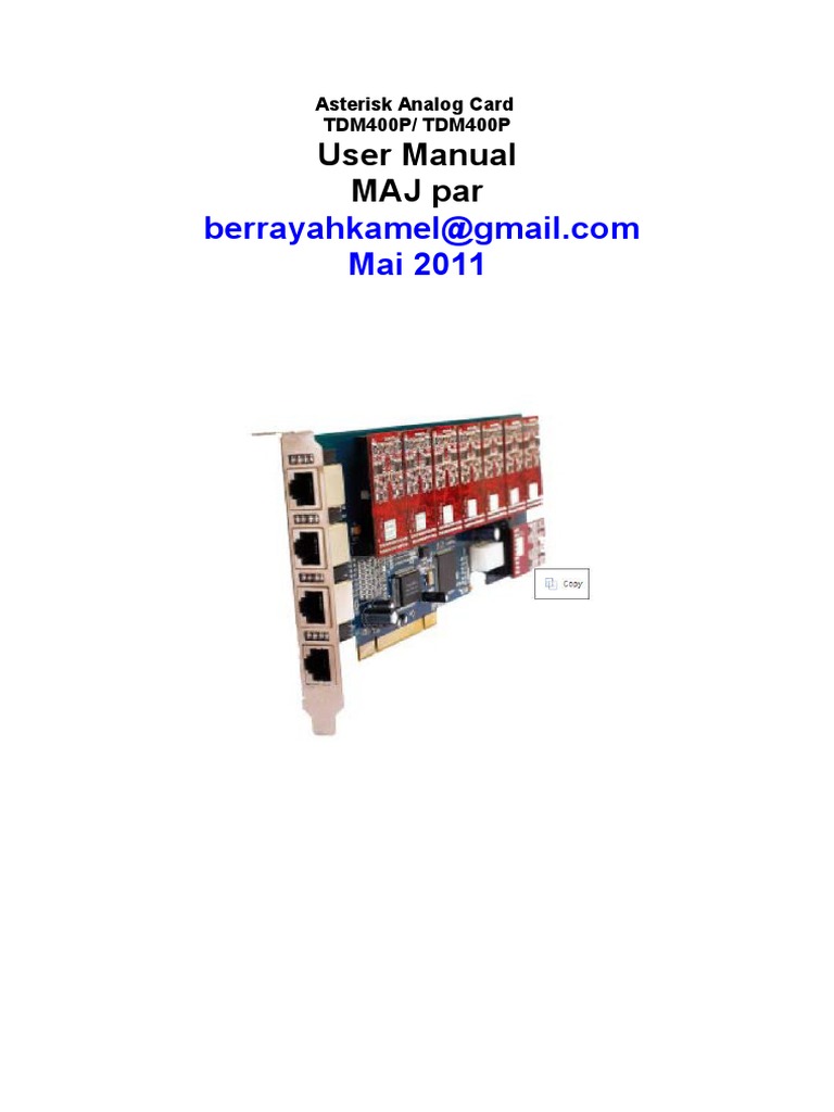 Asterisk Analog Card Setup Guide | PDF | Computer Related Introductions ...